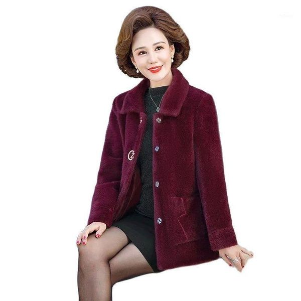 women's wool & blends 40 years old 50 middle-aged mother woolen female short temperament coatsfall winter imitate mink fleece ladies ja, Black
women's wool & blends 40 years old 50 middle-aged mother woolen female short temperament coatsfall winter imitate mink fleece ladies ja, Black