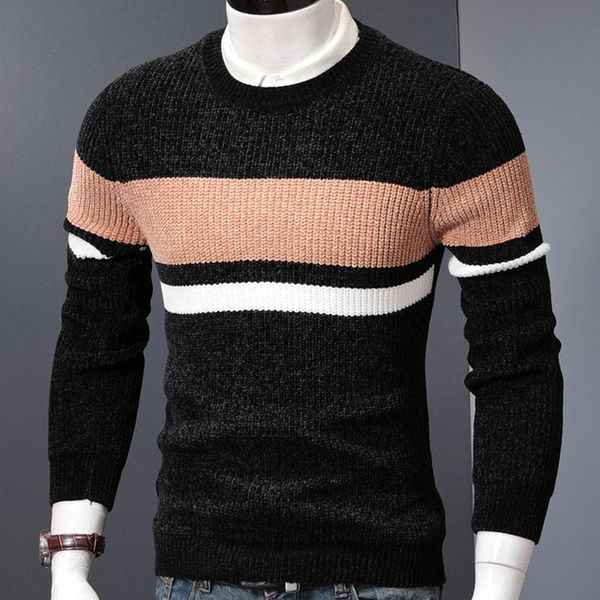 thick sweater men fashion winter striped knitted pullover contrast design o-neck oversized jersey, White;black
thick sweater men fashion winter striped knitted pullover contrast design o-neck oversized jersey, White;black