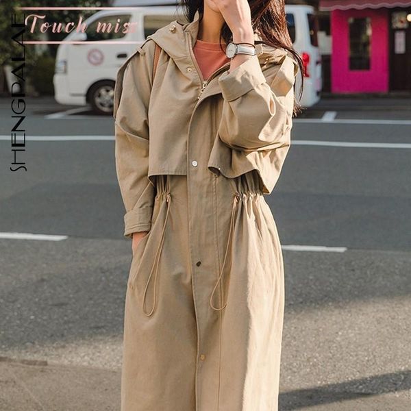 women's trench coats shengpalae chic style clothes windbreaker girls hooded long fund waist pleated overknee 2021 summer spring loose c, Tan;black
women's trench coats shengpalae chic style clothes windbreaker girls hooded long fund waist pleated overknee 2021 summer spring loose c, Tan;black