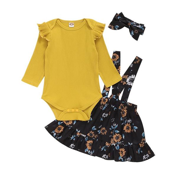 clothing sets baby girl clothesspring yellow long sleeve romper and black flower suspender skirt set with headband kids fashionable outfits, White
clothing sets baby girl clothesspring yellow long sleeve romper and black flower suspender skirt set with headband kids fashionable outfits, White
