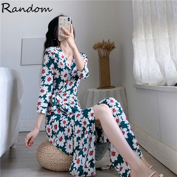female floral impression of a v-neck piece wearing elegant bandage high waist boho wrap split maxi dress longer size yov5, Black;gray
female floral impression of a v-neck piece wearing elegant bandage high waist boho wrap split maxi dress longer size yov5, Black;gray