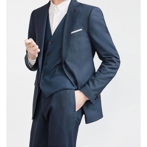 men's suits & blazers custom made dark blue men suit for wedding bespoke slim fit tailor mens with pants, White;black
men's suits & blazers custom made dark blue men suit for wedding bespoke slim fit tailor mens with pants, White;black