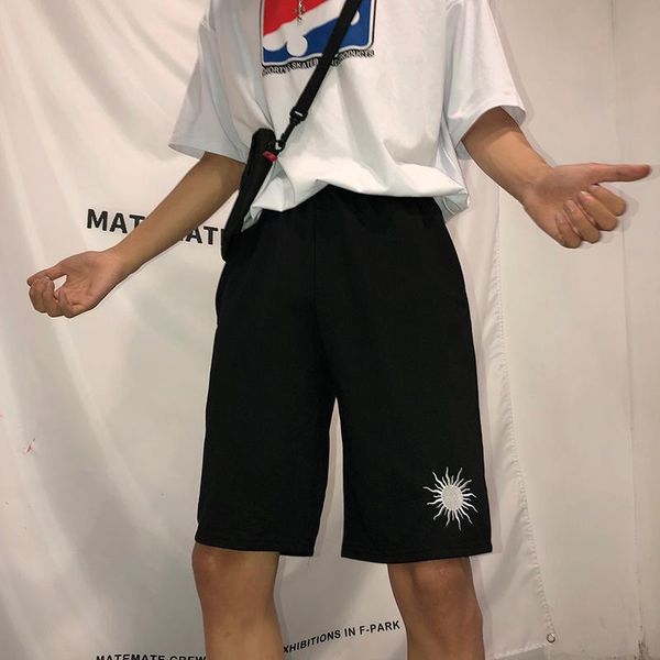 women's shorts summer harajuku women sun embroidered high waist loose 2021 fashion grunge style streetwear unisex, White;black
women's shorts summer harajuku women sun embroidered high waist loose 2021 fashion grunge style streetwear unisex, White;black