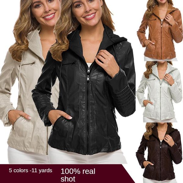 fashion european and american long-sleeved women's leather jacket pu short locomotive suit & faux, Black
fashion european and american long-sleeved women's leather jacket pu short locomotive suit & faux, Black