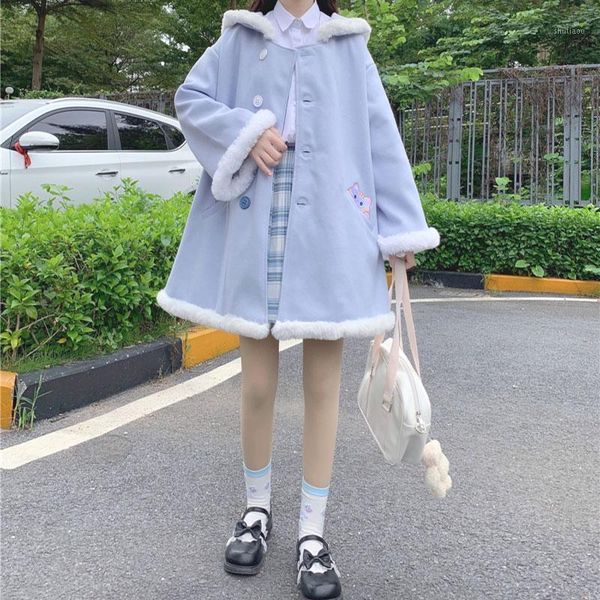women's wool & blends cute lolita coat women jackets long jacket woolen luxury clothes streetwear cape kobieta kurtka clothing be50nz, Black
women's wool & blends cute lolita coat women jackets long jacket woolen luxury clothes streetwear cape kobieta kurtka clothing be50nz, Black
