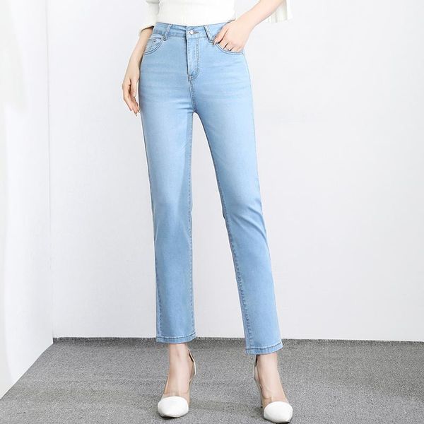 women's jeans 2021 summer light blue thin high waist slim stretch large size loose ultra-thin drape straight long pants
women's jeans 2021 summer light blue thin high waist slim stretch large size loose ultra-thin drape straight long pants