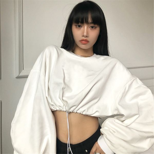 autumn women solid loose pullover sweatshirts long sleeve round neck with adjustable inner waist drawstring kg-193, Black
autumn women solid loose pullover sweatshirts long sleeve round neck with adjustable inner waist drawstring kg-193, Black