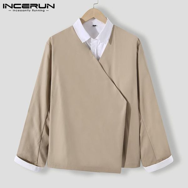 men's suits & blazers incerun men blazer solid color v neck lace up streetwear leisure long sleeve 2021 korean fashion casual thin coat, White;black
men's suits & blazers incerun men blazer solid color v neck lace up streetwear leisure long sleeve 2021 korean fashion casual thin coat, White;black