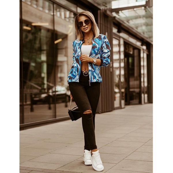 women's jackets leosoxs flower print long sleeve women's bomber jacket fashion zipper up vintage coat elegant slim basic ladies, Black;brown
women's jackets leosoxs flower print long sleeve women's bomber jacket fashion zipper up vintage coat elegant slim basic ladies, Black;brown