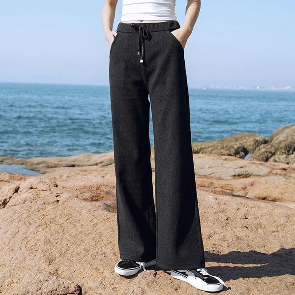 2021 new winter fashion women pants casual ladies bottoms solid color loose thin elegant female pant, Black;white
2021 new winter fashion women pants casual ladies bottoms solid color loose thin elegant female pant, Black;white