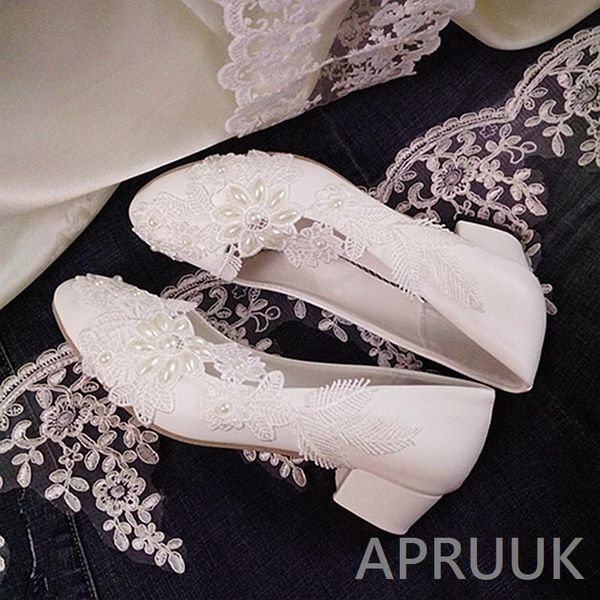 dress shoes 4cm square block middle heel wedding white for woman handmade lace pearls slip on bridal bridesmaid sales, Black
dress shoes 4cm square block middle heel wedding white for woman handmade lace pearls slip on bridal bridesmaid sales, Black