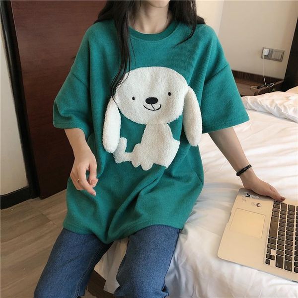 casual dog cartoon pattern loose style cute college wind 2021 summer short sleeve female women short sleeve o-neck t-shirts, White
casual dog cartoon pattern loose style cute college wind 2021 summer short sleeve female women short sleeve o-neck t-shirts, White