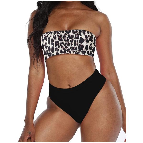 women's swimwear bikini set tube strapless swimsuits for women off shoulder leopard print bras briefs 2pcs bathing suit #t2g, White;black
women's swimwear bikini set tube strapless swimsuits for women off shoulder leopard print bras briefs 2pcs bathing suit #t2g, White;black