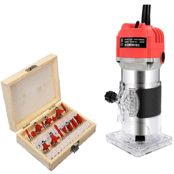 xd-electric hand wood trimmer wood router 6.35mm collet carving machine +15pcs router bits milling cutter woodworking power
xd-electric hand wood trimmer wood router 6.35mm collet carving machine +15pcs router bits milling cutter woodworking power