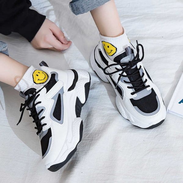 2021 autumn daddy sho female ins trend student versatile sports thick soled korean women's