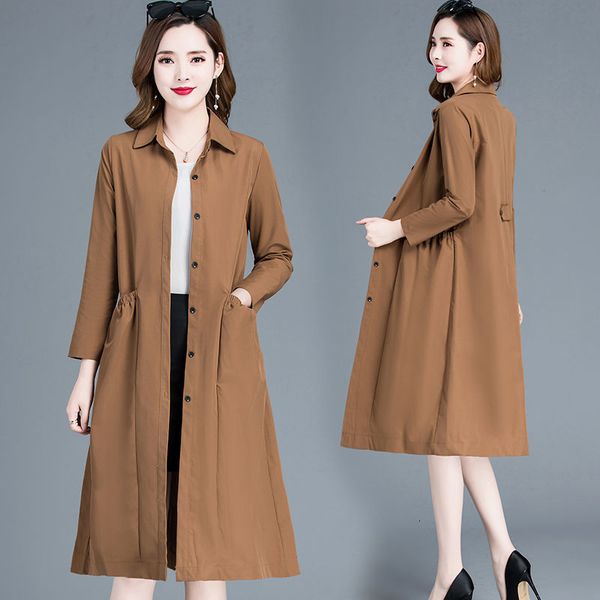 2021 new pure female thin ccolor spring mid-length trench coat feminine fine jacket pvva, Tan;black
2021 new pure female thin ccolor spring mid-length trench coat feminine fine jacket pvva, Tan;black