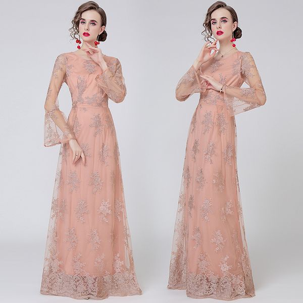 tuxedo 2021 party noble autumn atmosphere elegant trumpet sleeve slim mesh embroidered dress, Black;gray
tuxedo 2021 party noble autumn atmosphere elegant trumpet sleeve slim mesh embroidered dress, Black;gray