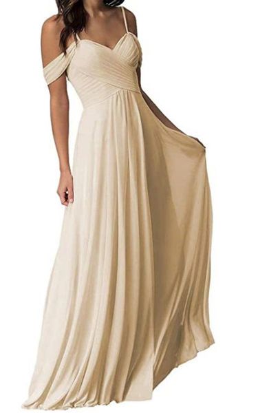 bridesmaid dress women's sweetheart collar a-line temperament pink champagne chiffon formal wedding reception 2021, White;pink
bridesmaid dress women's sweetheart collar a-line temperament pink champagne chiffon formal wedding reception 2021, White;pink