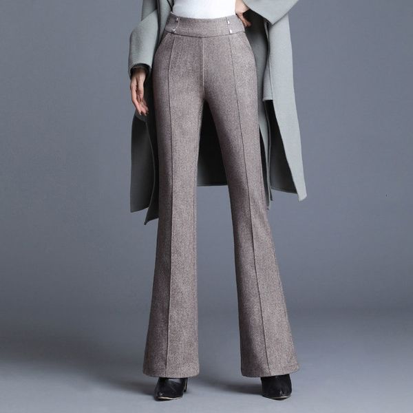 new autumn 2021 flare high waist woolen solid fashion pants women plus size casual long trousers female streetwear qndr, Black;white
new autumn 2021 flare high waist woolen solid fashion pants women plus size casual long trousers female streetwear qndr, Black;white