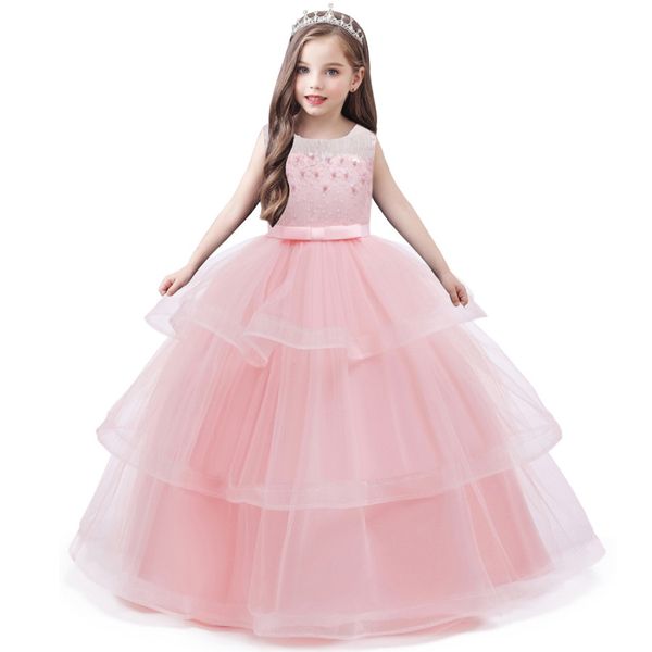 flower girl wedding party little bridesmaid lace long dress girl school graduation dinner performance dress vestidos de fiesta, White;pink
flower girl wedding party little bridesmaid lace long dress girl school graduation dinner performance dress vestidos de fiesta, White;pink