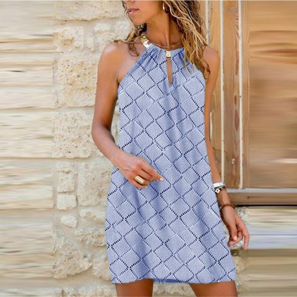 casual dresses women's dress robe femme polyester metal hanging neck diamond print sleeveless grande taille, Black;gray
casual dresses women's dress robe femme polyester metal hanging neck diamond print sleeveless grande taille, Black;gray