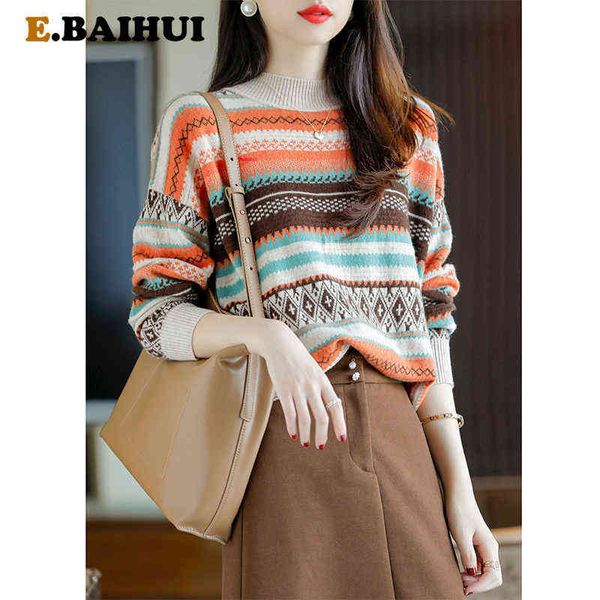 ebaihui vintage striped knitted sweater women 2021 autumn flower o neck elastic stretchy sweater famale multicolor winter y1110, White;black
ebaihui vintage striped knitted sweater women 2021 autumn flower o neck elastic stretchy sweater famale multicolor winter y1110, White;black