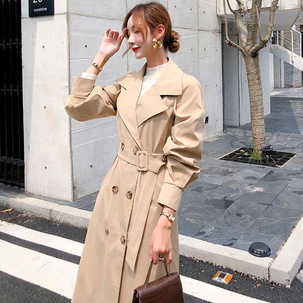 women's trench coats vicone 2021 long hubble-bubble sleeve double-breasted heavy coat, Tan;black
women's trench coats vicone 2021 long hubble-bubble sleeve double-breasted heavy coat, Tan;black