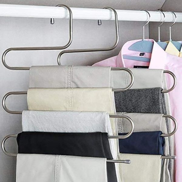 3 pieces pants hangers non slip space saving hangers stainless steel clothes organizer for pants jeans scarf-abux
3 pieces pants hangers non slip space saving hangers stainless steel clothes organizer for pants jeans scarf-abux