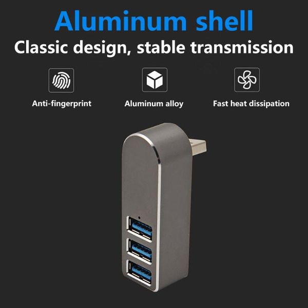 hubs 3 port usb hub 3.0 splitter aluminum alloy rotary high speed adapter for pc lapnotebook u disk card reader
hubs 3 port usb hub 3.0 splitter aluminum alloy rotary high speed adapter for pc lapnotebook u disk card reader