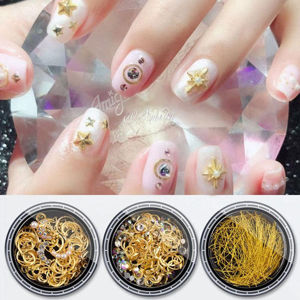 nail art decorations moon stars sun 3d charms 1 box hollow slice rivets stud decals rhinestones manicure tips sequins products, Silver;gold
nail art decorations moon stars sun 3d charms 1 box hollow slice rivets stud decals rhinestones manicure tips sequins products, Silver;gold