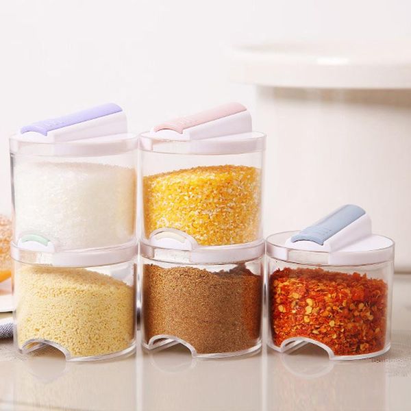 storage bottles & jars 5 pcs seasoning jar spice box transparent stackable sealed double lid for kitchen ti99
storage bottles & jars 5 pcs seasoning jar spice box transparent stackable sealed double lid for kitchen ti99