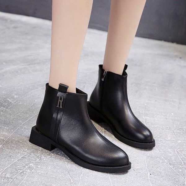 boots thick heeled women spring and autumn style short fashion single tube pure leather naked, Black
boots thick heeled women spring and autumn style short fashion single tube pure leather naked, Black