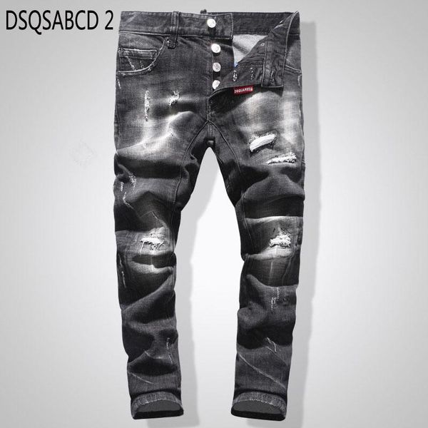 european american style men's slim jeans straight zipper jeans pencil pants black punk style hole for men, Blue
european american style men's slim jeans straight zipper jeans pencil pants black punk style hole for men, Blue