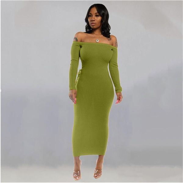 casual dresses autumn off shoulder knit sweater long dress side elegant slim bodycon women party club outfits green orange vestido, Black;gray
casual dresses autumn off shoulder knit sweater long dress side elegant slim bodycon women party club outfits green orange vestido, Black;gray