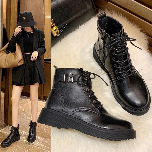 boots winter lady leather women's shoes zipper booties round toe ladies 2021 square heel cross-tied botas mujer, Black
boots winter lady leather women's shoes zipper booties round toe ladies 2021 square heel cross-tied botas mujer, Black