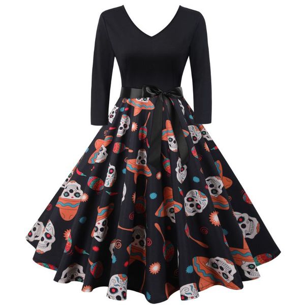 2021 fall gothic halloween vintage office lady women dresses pullover skull zipper print female fashion elegant black dress#w3, Black;gray
2021 fall gothic halloween vintage office lady women dresses pullover skull zipper print female fashion elegant black dress#w3, Black;gray