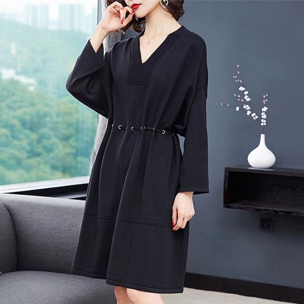 casual dresses fashion spring autumn women black party v-neck ladies elegant long sleeve knee-length bottom dress lj2049, Black;gray
casual dresses fashion spring autumn women black party v-neck ladies elegant long sleeve knee-length bottom dress lj2049, Black;gray