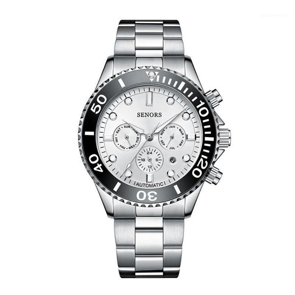 wristwatches mens watch mechanical wristwatch sapphire glass senors automatic watches 30m waterproof stainless steel clock relogio masculino, Slivery;brown
wristwatches mens watch mechanical wristwatch sapphire glass senors automatic watches 30m waterproof stainless steel clock relogio masculino, Slivery;brown