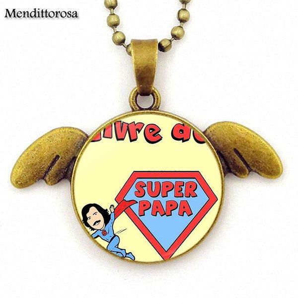 pendant necklaces for women wedding gift glass crystal necklace round bronze angel charm jewelry je t'aime papa, Silver
pendant necklaces for women wedding gift glass crystal necklace round bronze angel charm jewelry je t'aime papa, Silver