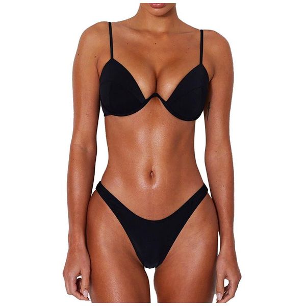 women's swimwear 2021 print sport bandeau push up bikinis summer fashion solid color v-neck halter bikini beach, White;black
women's swimwear 2021 print sport bandeau push up bikinis summer fashion solid color v-neck halter bikini beach, White;black