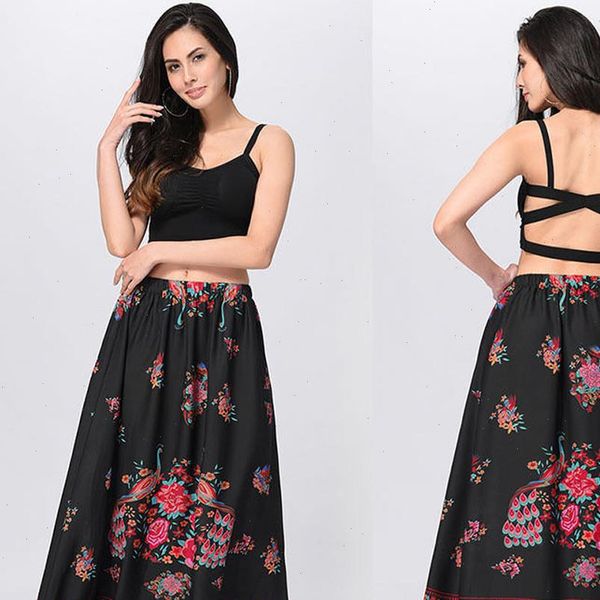 women beach long skirt floral boho maxi skirt for girls summer printed long skirt fhigh waist lda corta d4, Black
women beach long skirt floral boho maxi skirt for girls summer printed long skirt fhigh waist lda corta d4, Black