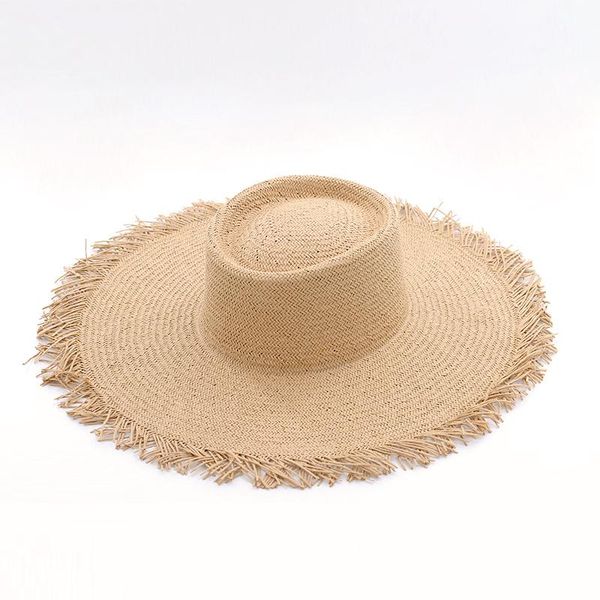 wide brim hats aaby 2021 summer straw sun hat for women large beach vacation gift ladies fashion bohemian, Blue;gray
wide brim hats aaby 2021 summer straw sun hat for women large beach vacation gift ladies fashion bohemian, Blue;gray