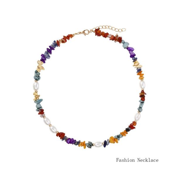 chains colorful women necklace natural stone pearl bohemia statement elegant stitching color clavicle chain simple neck jewelry, Silver
chains colorful women necklace natural stone pearl bohemia statement elegant stitching color clavicle chain simple neck jewelry, Silver