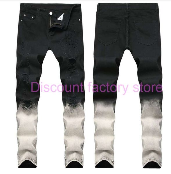 big size 2019 spring mens gradation black white jeans fashion designer ripped slim fit casual straight leg denim pants trousres qkn1866, Blue
big size 2019 spring mens gradation black white jeans fashion designer ripped slim fit casual straight leg denim pants trousres qkn1866, Blue