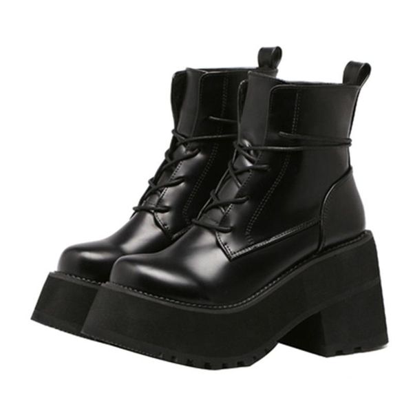 boots casual round head england high thick with waterproof platform short tube ankle heel, Black
boots casual round head england high thick with waterproof platform short tube ankle heel, Black