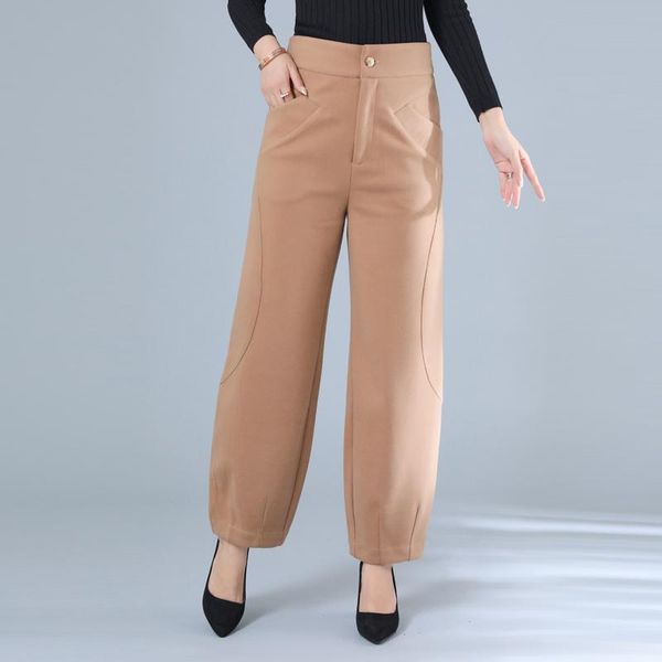 women's pants & capris autumn winter woolen high waist wide leg trousers mother cashmere plus size women' casual, Black;white
women's pants & capris autumn winter woolen high waist wide leg trousers mother cashmere plus size women' casual, Black;white