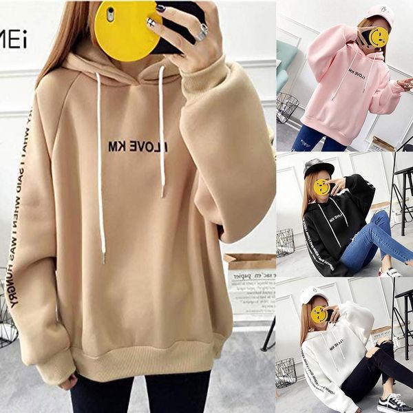 hoodies sweatshirt 2021 autumn women casual full sleeve letter print hooded pullover loose thickened blouse sudadera mujer, Black
hoodies sweatshirt 2021 autumn women casual full sleeve letter print hooded pullover loose thickened blouse sudadera mujer, Black