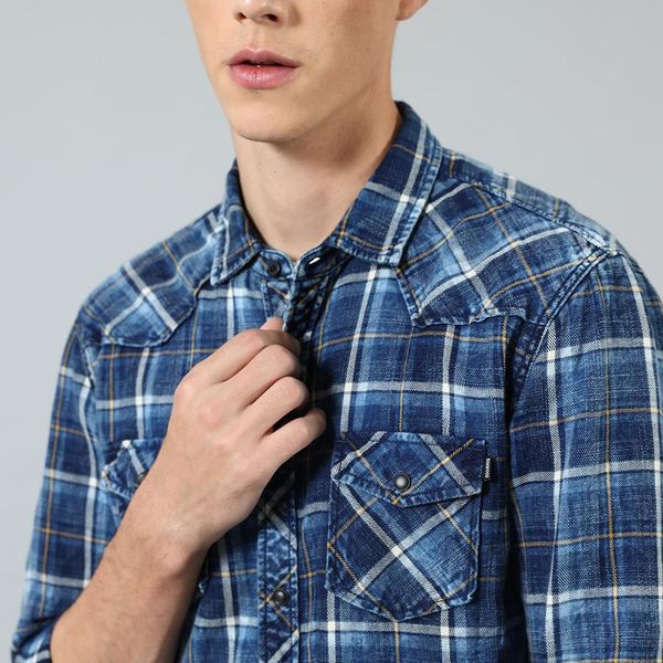 2021 spring new indigo men heck pockets denim plaid shirts vintage plus size brand clothing pyep, White
2021 spring new indigo men heck pockets denim plaid shirts vintage plus size brand clothing pyep, White