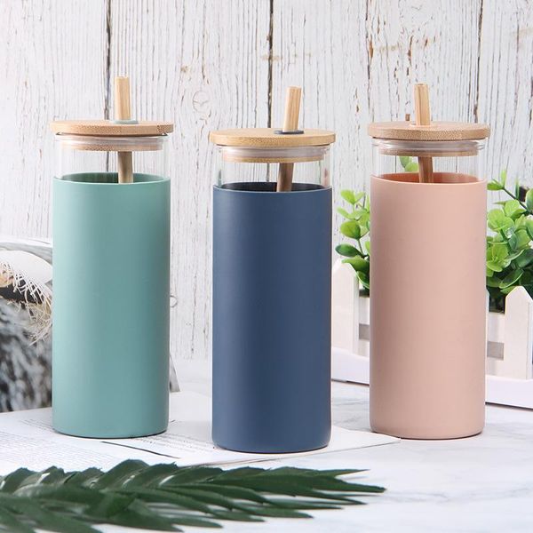 wine glasses 550ml reusable bubble tea glass cup wooden lid straw with bamboo silicone sleeve
wine glasses 550ml reusable bubble tea glass cup wooden lid straw with bamboo silicone sleeve