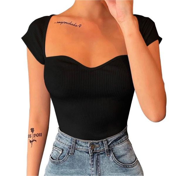 women's t-shirt t-shirts 2021 crop slim fit solid color female clothes short-sleeved, White
women's t-shirt t-shirts 2021 crop slim fit solid color female clothes short-sleeved, White
